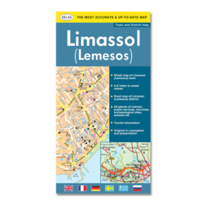 Road & Tourist Map of Limassol Town & District In English