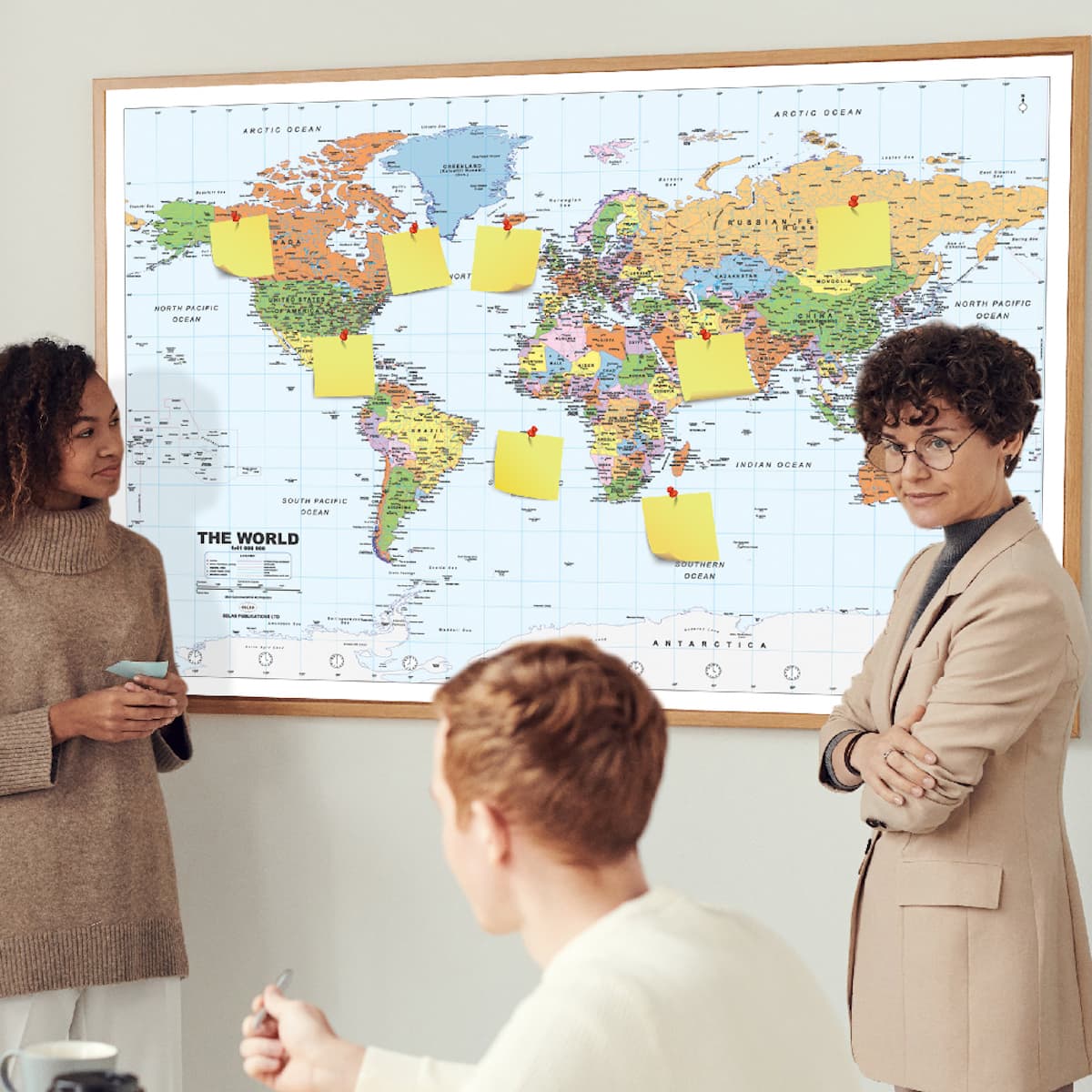 World Wall Pinboard Map – Political Map 130x90cm (in English) - Image 5