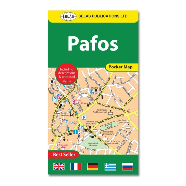 Pocket Street Map of Pafos (in English) - Selas Mapping Services