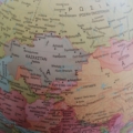 Educational decorative political globe for classrooms showing countries, borders, and geographical information