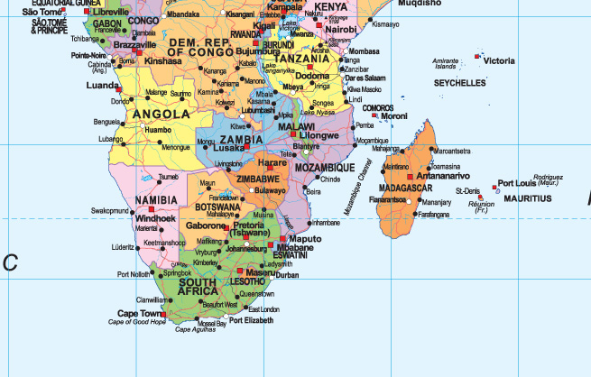 World Political Wall Map (in English) 100x70cm (Pinboard) - Image 4
