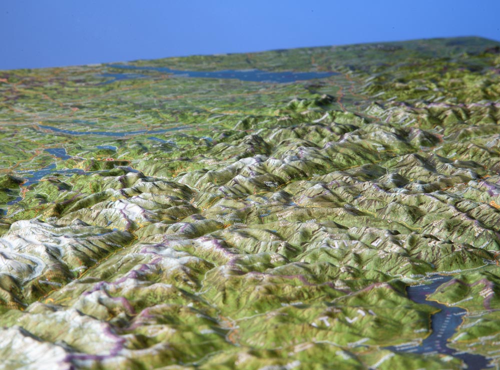 Ανάγλυφος Τρισδιάστατος Χάρτης της Ελβετιας (στα Αγγλικά) - Image 3