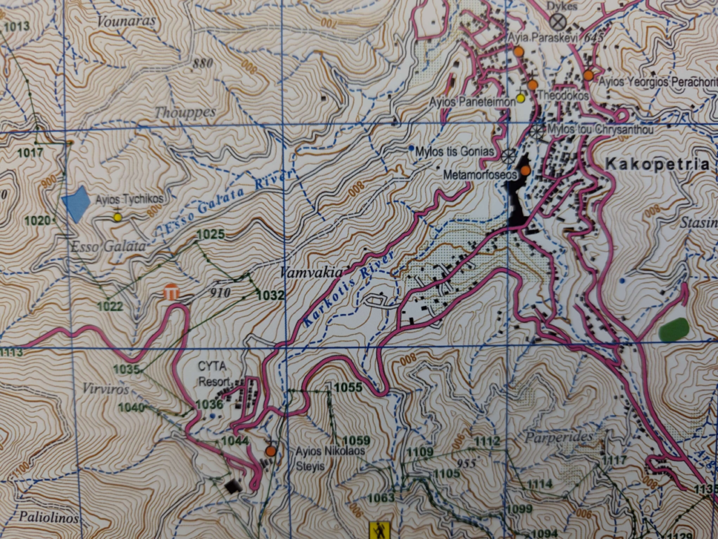 Cyprus Hiking Maps: topographical maps for trails & mountain biking