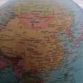 Political World Globe Illuminated 25cm (in Greek)