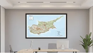 Home and office wall maps